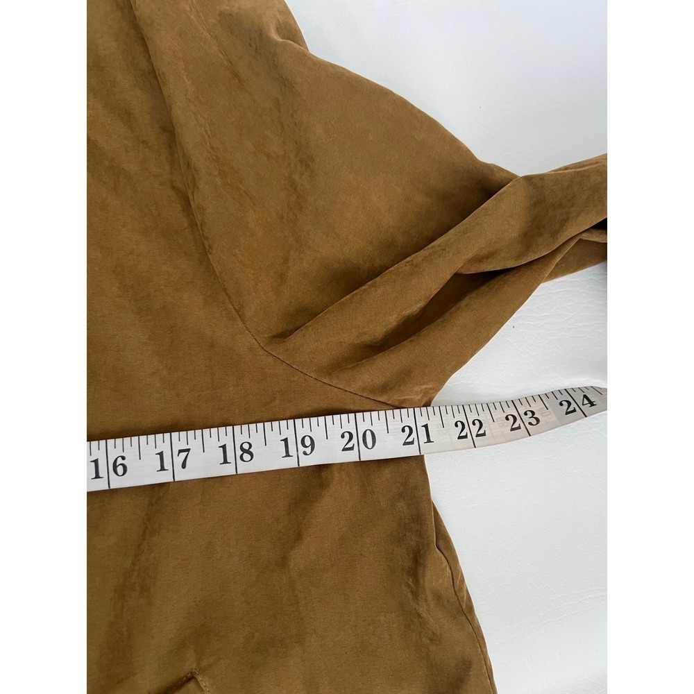 Entro Utility Jacket L Camel Hooded Anorak Drawstring Lightweight Boho Western - Picture 7 of 9